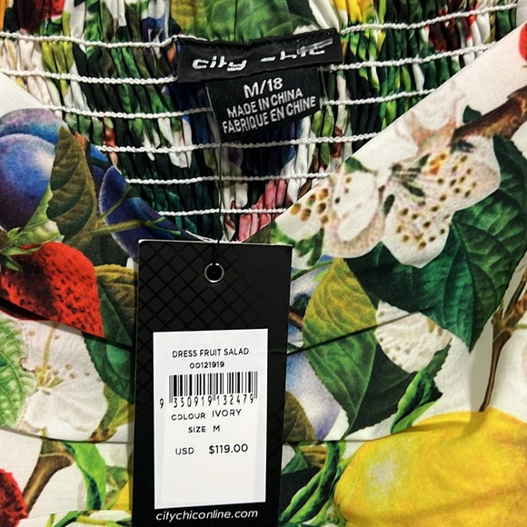 City Chic Women’s 18 Plus Rockabilly  Fruit Salad Dress SPRING 2024 - Picture 7 of 10